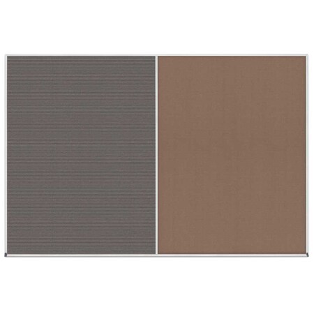 United Visual Products Enclosed Corkboard, 1 Door, 24"x36", 4" Fra UV3408-BLACK-RUBBER